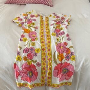 Trina Turk Floral Midi Dress - Pink, Yellow, White